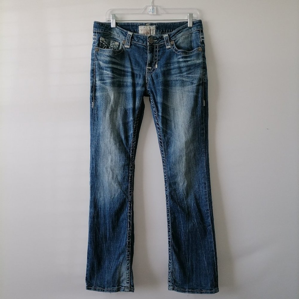 Big Star Women's Straight Leg Jeans - Medium Blue Wash